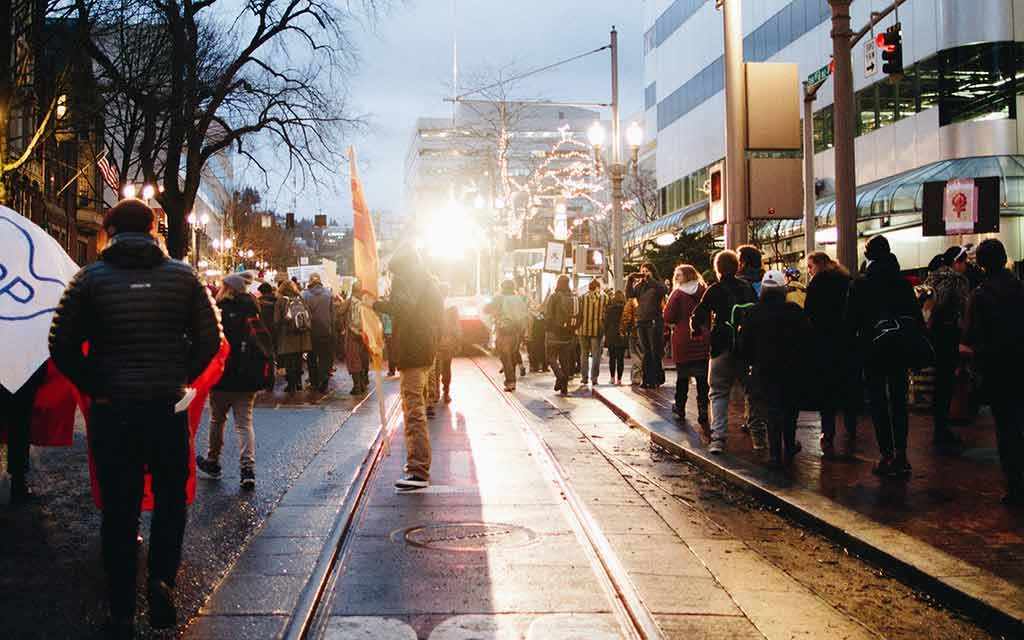 Street Protest - photo: Roscoe Myrick - WestmountMag.ca