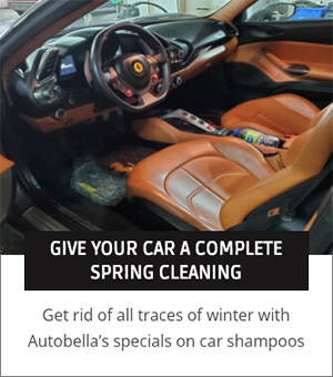 Give your car a complete spring cleaning: Get rid of all traces of winter with Autobella's specials on car shampoos!