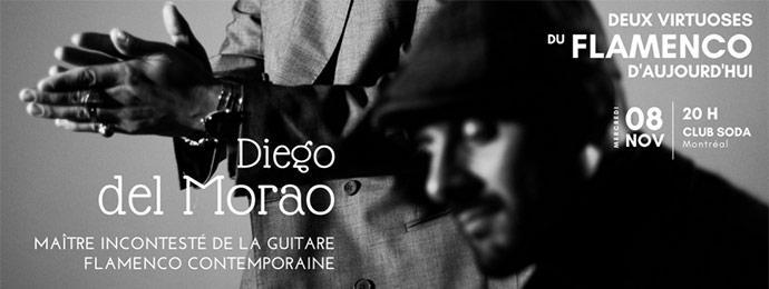 Traquen’Art est fier de présenter deux génies du flamenco d’aujourd’hui : Israel Fernández et Diego del Morao, au Club Soda, le mercredi 8 novembre 2023 à 20h