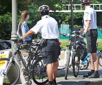 Police bicycle patrol 