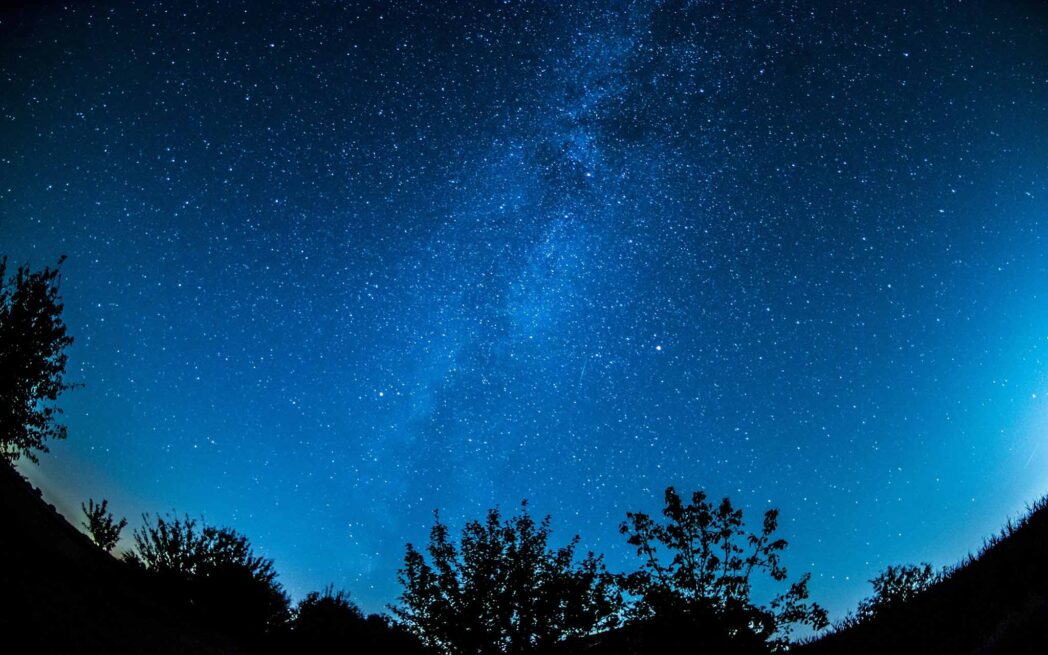 blue stars night sky