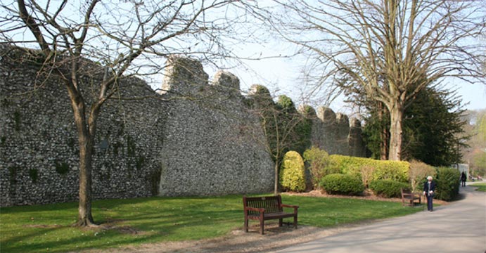 city walls in Winchester England