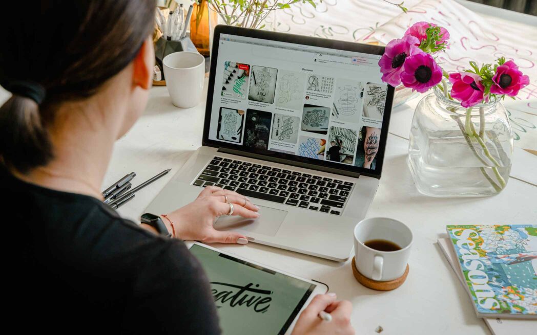 Blogger at work