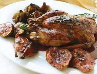 Love and Spices: Cornish game <br>hens with pears and figs