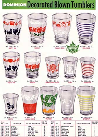 Samples from Dominion Glass catalogue