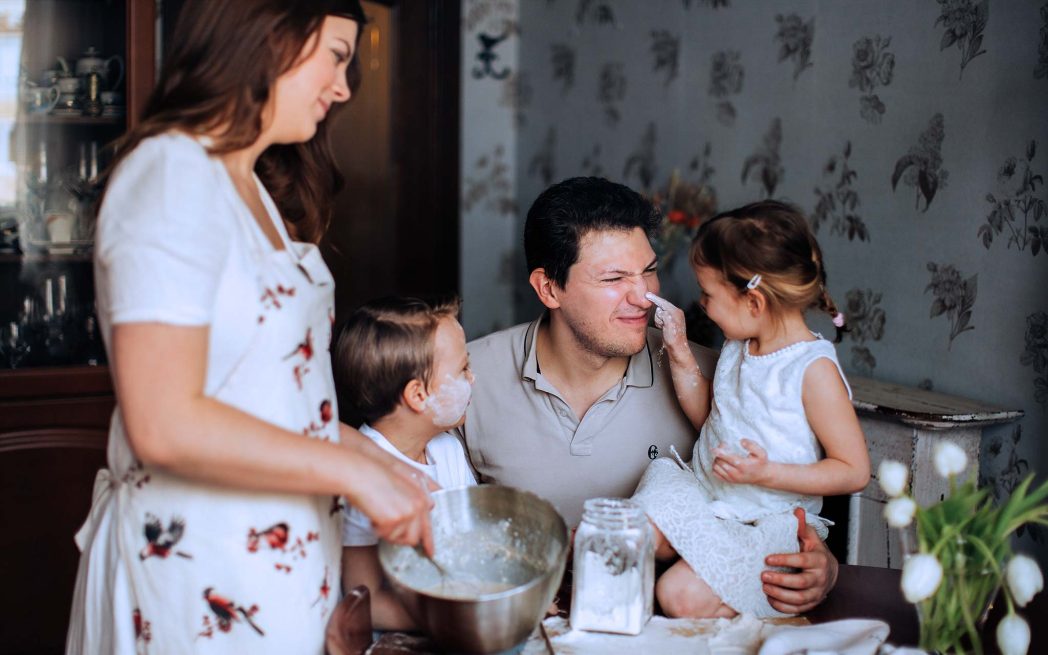 family having fun