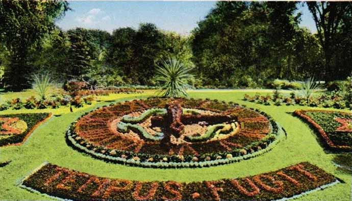 Horloge florale de Westmount, carte postale de 1927