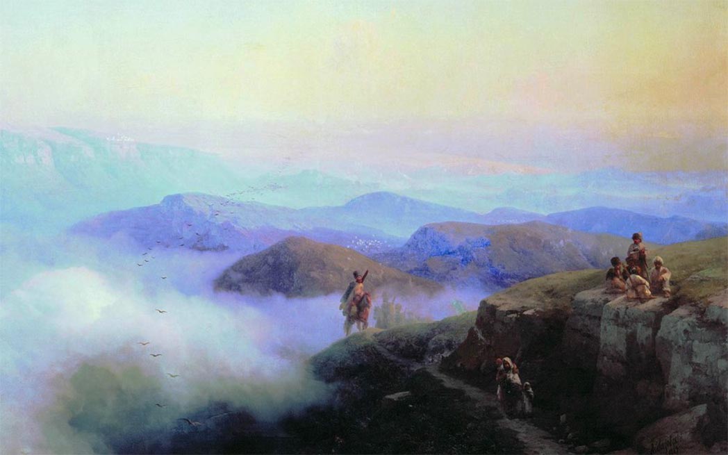 Ivan-Aivazovsky-–-Chains-of-the-Caucasus-Mountains_1048