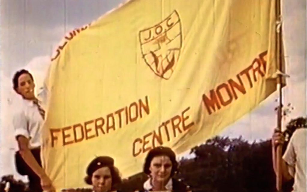Image tirée du film Voir – Juger – Agir : L’histoire de la JOC au Québec