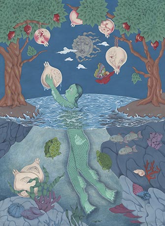 Keerat Kaur (1991-), Le premier grain rouge, 2026. Avec l’aimable autorisation de l’artiste. © Keerat Kaur Inc.Keerat Kaur (1991-), The First Red Seed, 2026. Courtesy of the artist. © Keerat Kaur Inc.