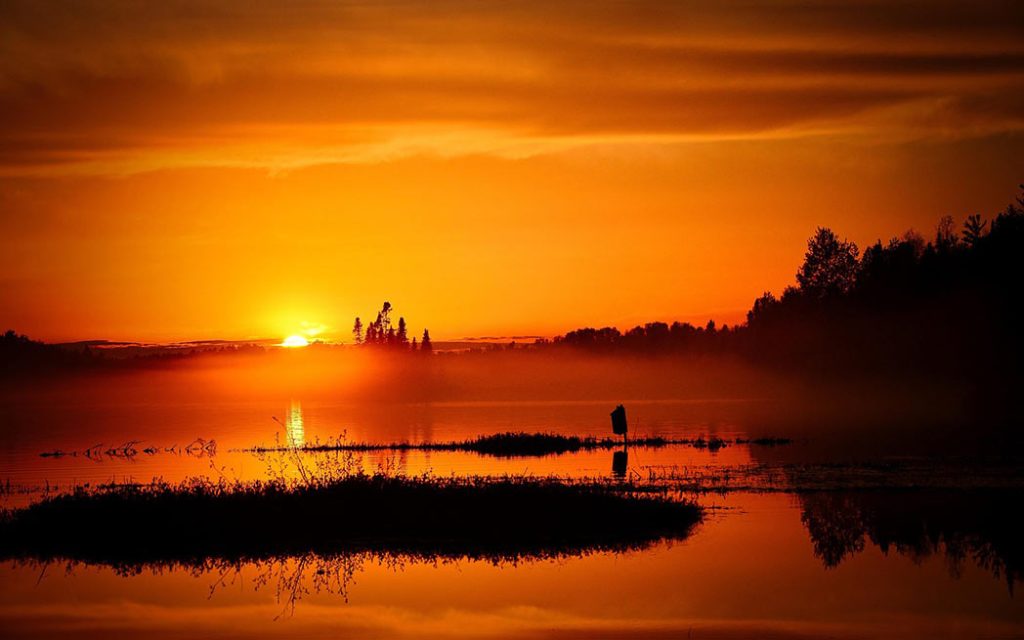 Lac au coucher du soleil - photo: Alain Audet - Pixabay