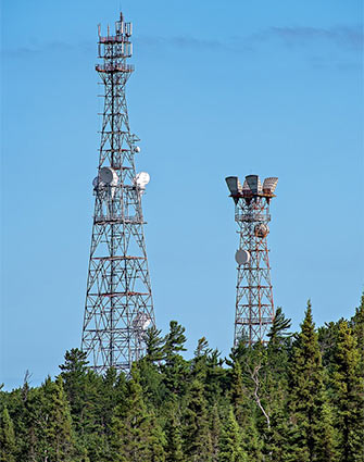 Microwave repeater towers