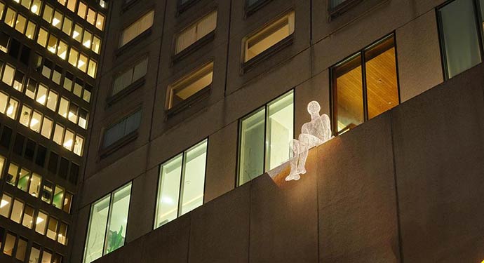LUMINO - Les voyageurs, Cedric Le Borgne, Montréal Marriott Château Champlain Crédit photo : Ulysse Lemerise / OSA