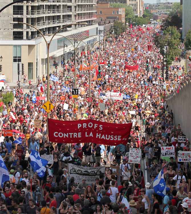 Red Square protest march