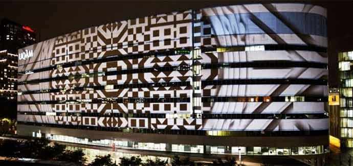 Mooniyang, projection architecturale signée Caroline Monnet - Quartier des spectacles – WestmountMag.ca