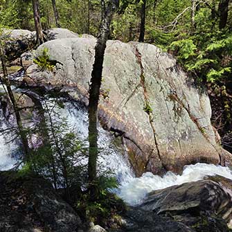 Waterfall north of Lake Tamaracouta