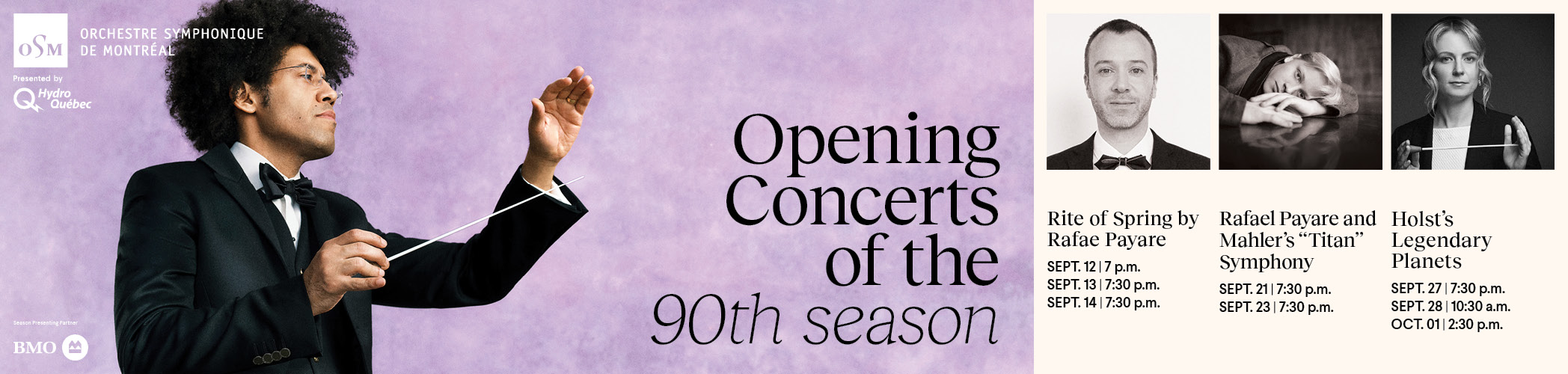 Opening concerts of the OSM 90th Season banner