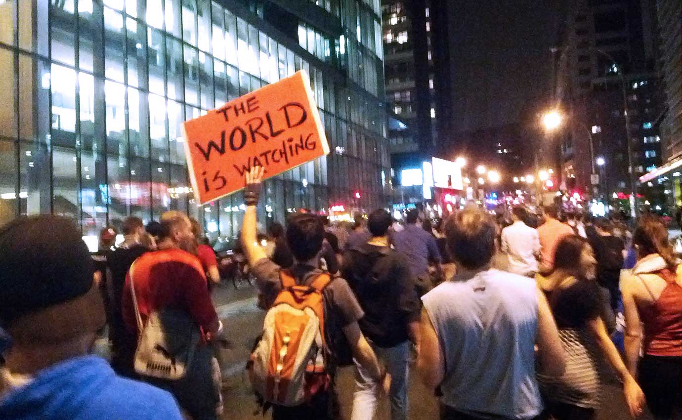 Red Square protest in Montreal 