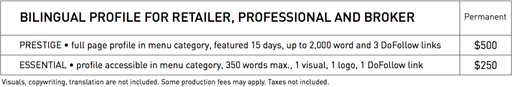 Rates for Profiles in WestmountMag.ca