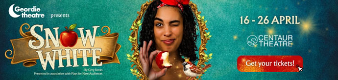 From April 16 to 26, Geordie Theatre presents Snow White at Centaur Theatre in Old Montreal