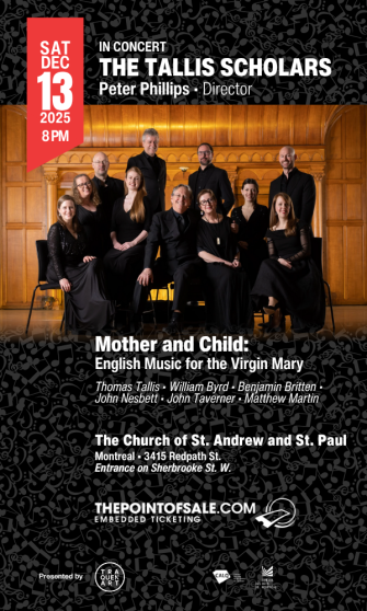 On Saturday, December 13, 2025, Montreal will host the British vocal ensemble The Tallis Scholars for an exceptional concert at St. Andrew and St. Paul Church, under the direction of their founder, Peter Phillips.