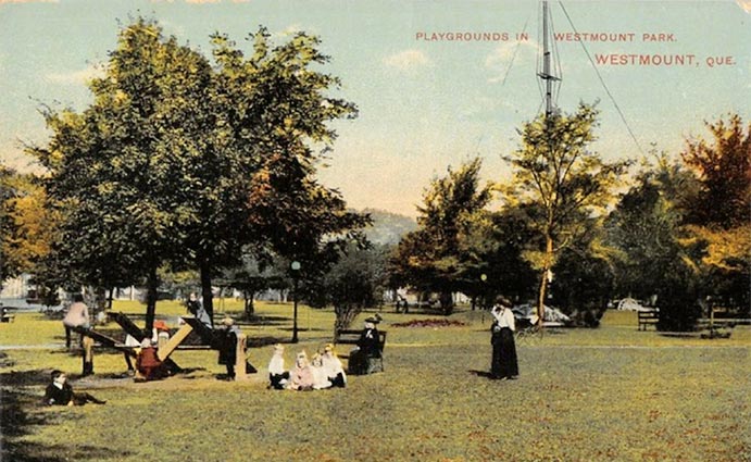 Westmount park postcard